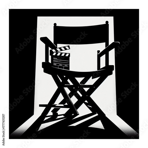 Film Director's chair vector image graphic illustration