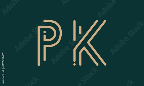 PK P pk initial logo | initial based abstract modern minimal creative logo, vector template image. luxury logotype logo, real estate homie logo. typography logo. initials logo