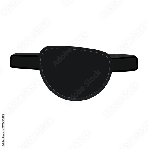 Black Eye Patch Illustration Isolated on White Background