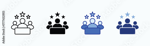 Leader icon sheet multiple style collection isolated vector