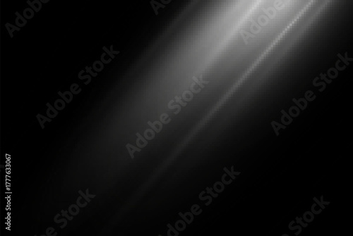 Abstract glowing rays of light on black background. 