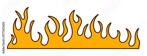 Stylized flame graphic ideal for creative designs, digital projects, and artistic themes. perfect for adding a fiery touch.