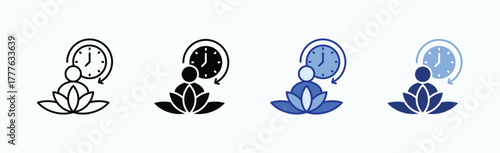 Patience icon sheet multiple style collection isolated vector