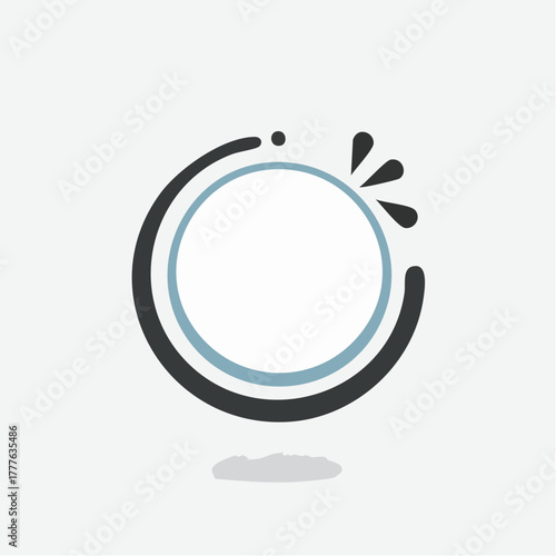 Deflating circle illustration showing a full circle shrinking with air coming out