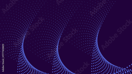 Dark abstract background with a glowing, undulating dot pattern.