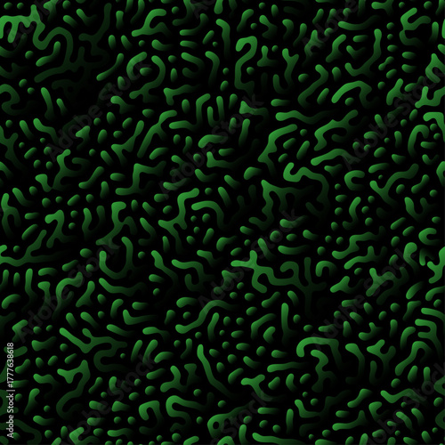 Seamless, Turing, dark green gradient, grass pattern, moss pattern
