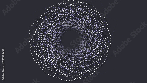 Tunnel of light particles moving into a vanishing point. High-energy, futuristic, and motion-focused graphic design element.