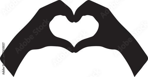 Heart shape formed by human hands gesture symbolizing love, care, unity, friendship, peace, support
