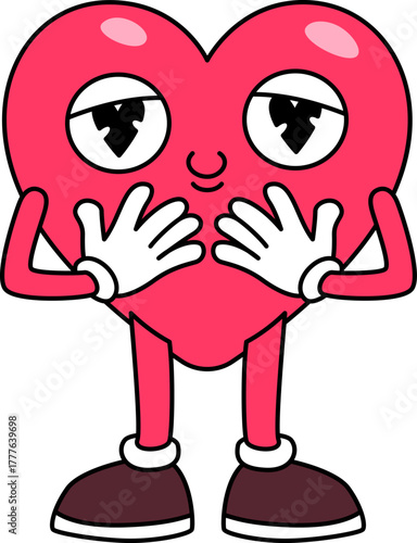 Heart Mascot in Love