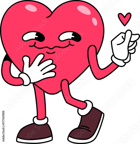 Heart Mascot in Love