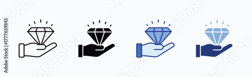 Values icon sheet multiple style collection isolated vector