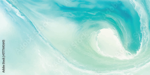 Abstract swirl background in shades of blue and green creating a dynamic and fluid design perfect for modern backgrounds