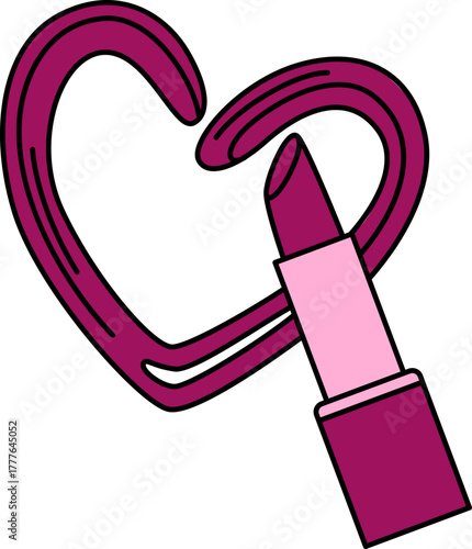 Lipstick Drawn Heart