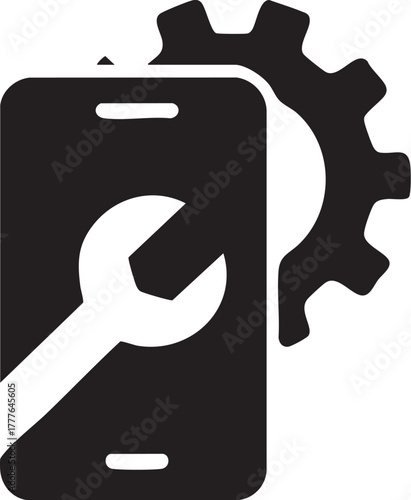 Smartphone repair service icon