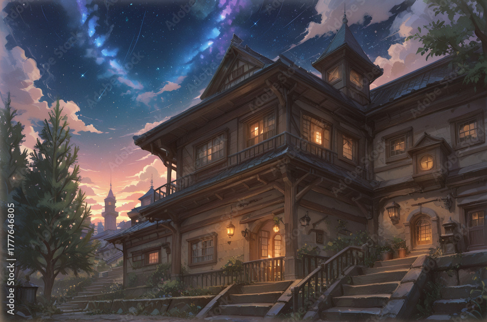 Fototapeta premium Fantasy City Wallpaper