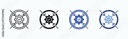 Alignment icon sheet multiple style collection isolated vector