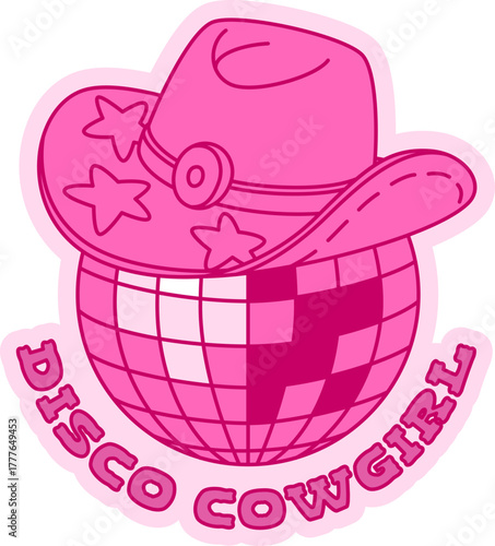 Disco Cowgirl Sticker
