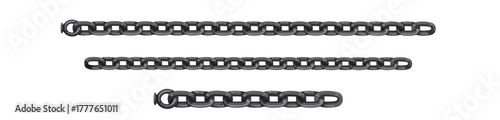 Black Metal Chains – Heavy Duty Steel Chain Links for Industrial, Decorative, and Jewelry Use