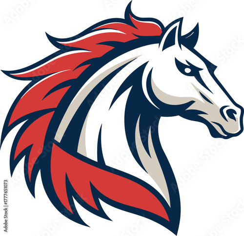 Horse head mascot, Elegant horse logo icons. Royal stallion symbol design. Equine stables sign. Equestrian brand emblems. Vector illustration.	