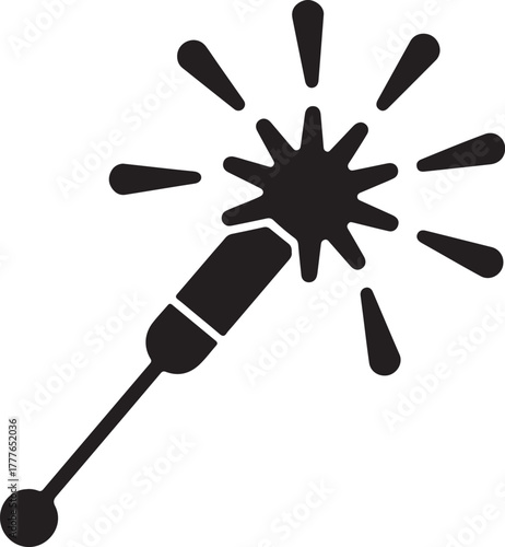 sparkler silhouette vector icon