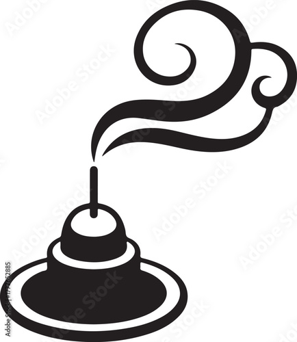 filled cartoon incense stick vector design