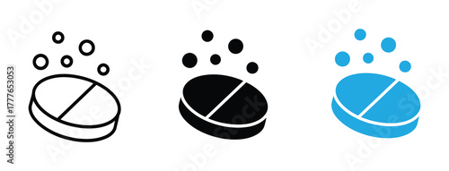 Pill vecor icon set. Stock vector illustrator. EPS 10