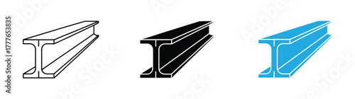 Steel material icon vector, representing strength, durability, and modern construction. Ideal for structural components, industrial design, and heavy-duty applications.