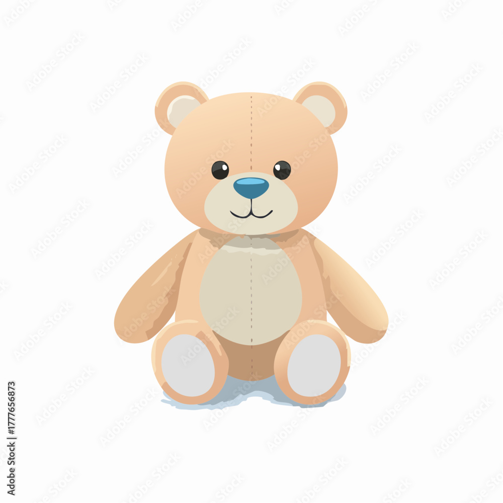 Fototapeta premium Ours en peluche mignon, isolé sur fond blanc