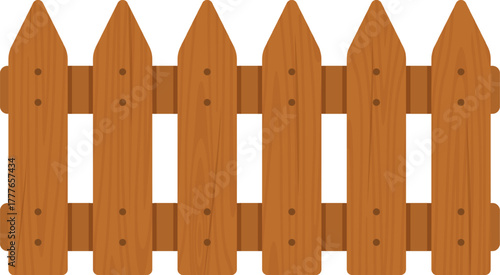 Wooden picket fence creating boundary concept illustration