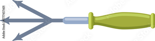 Hand trident garden weeder tool for gardening