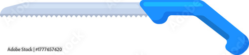 Blue pruning saw icon representing garden tool