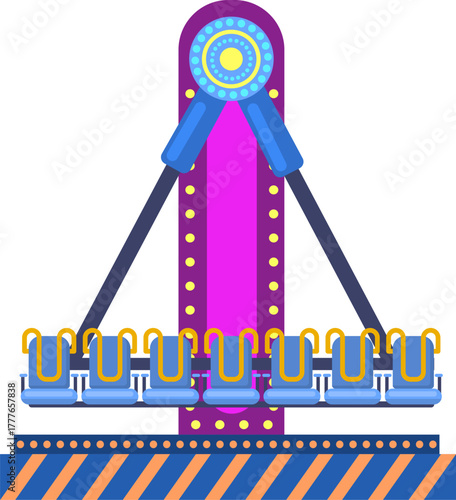 Amusement park pendulum ride swinging entertainment activity