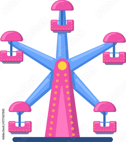 Ferris wheel ride rotating at amusement park carnival