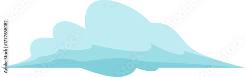 Cartoon cloud moving across blue sky vector illustration