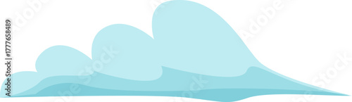 Cloud illustration with flat design for weather forecast