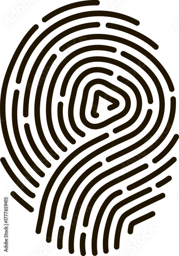 Fingerprint maze representing identity and digital security