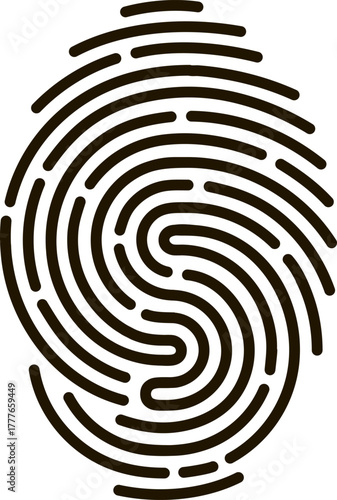 Fingerprint labyrinth symbolizing personal identity and security