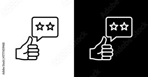 Thumbs Up  White Icon Set Design