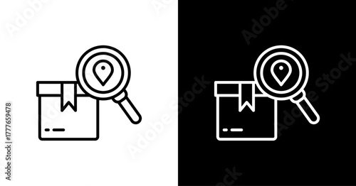 Tracking  White Icon Set Design