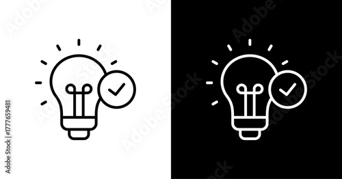 Successful Strategy  White Icon Set Design