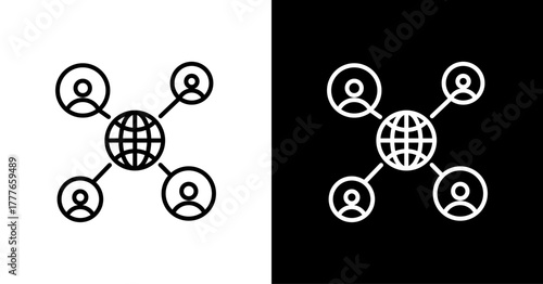 Global Reach  White Icon Set Design
