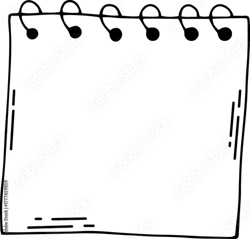 Blank spiral bound notepad for notes and reminders