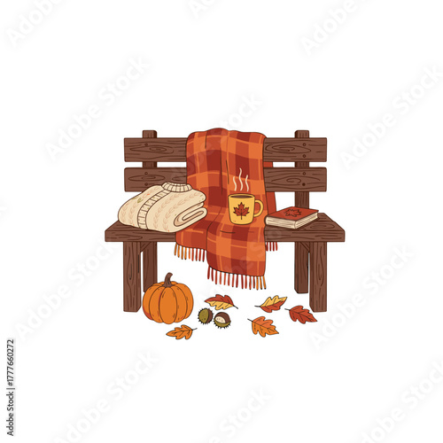 Fall themed Bench