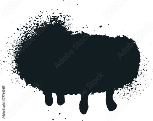 Black spray paint splatter grunge abstract background