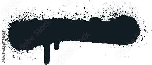 Black paint splatter grunge artistic banner design