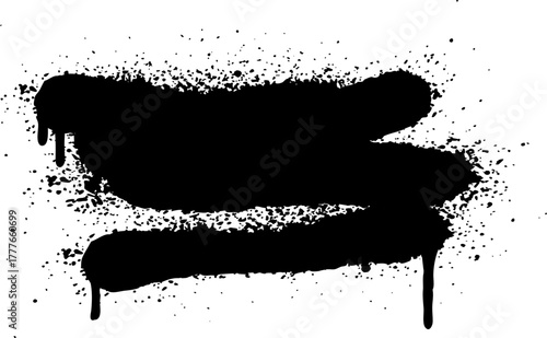 Black spray paint lines creating grunge splatter background