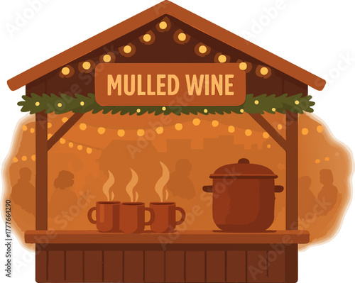 Festive Mulled Wine Stand at Cozy Autumn Market