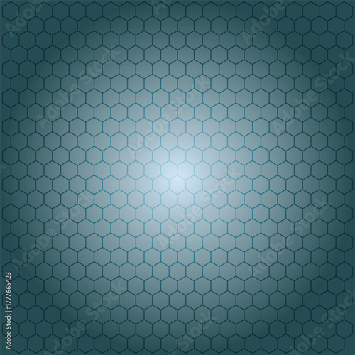 Teal Hexagonal Geometric Pattern A Modern and Abstract Design Background