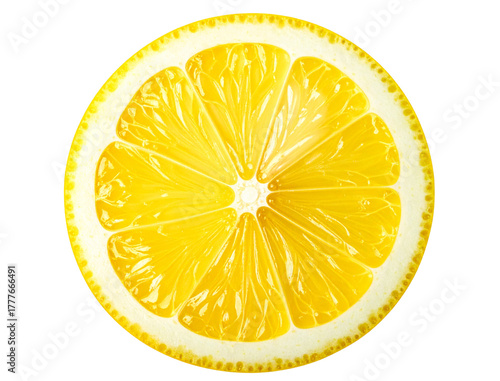  Fresh Vibrant Lemon Slice PNG