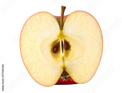  Red Apple Core Symbolizing Healthy Eating PNG